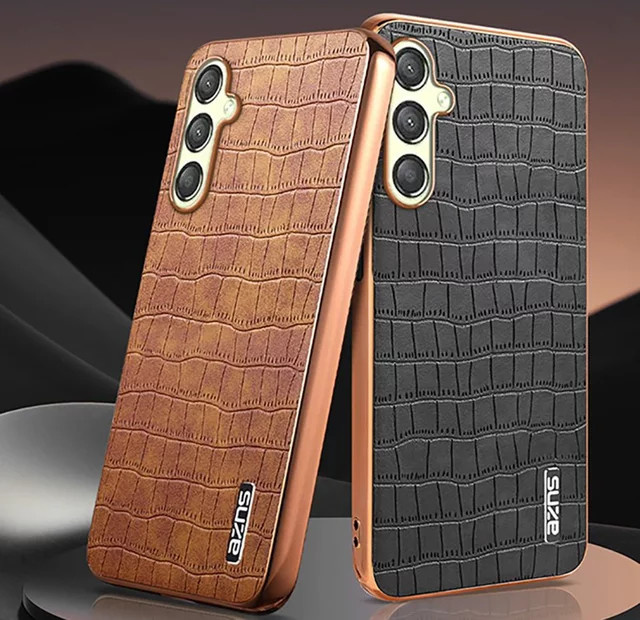 Bumper Full Protected Back Case Schutzhülle für Samsung Galaxy A06 A16 A26 A36 A56 A15 A05S A25 A35 A55 A14 A34 A54 A05S in Blau und Braun - Bild 1