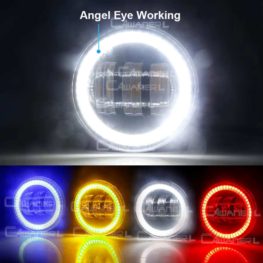 Cawanerl LED Nebelscheinwerfer mit Angel Eyes und Tagfahrlicht DRL H11 für RAM Promaster 2014-2021 City Van, 2x30W 6000lm - Bild 6