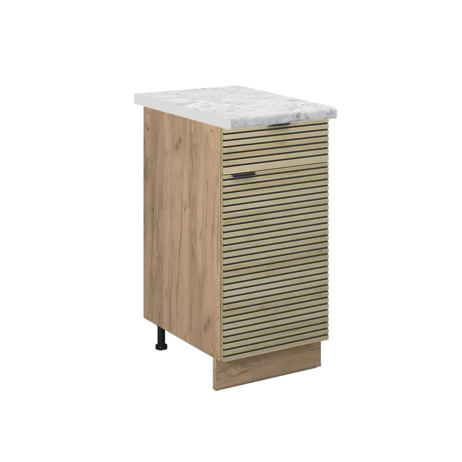 Vicco Küchenunterschrank Fame-Line Schubladenschrank in Eiche mit Marmor-Optik, Breite: 40 cm - Bild 2