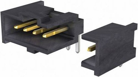 Molex Einbau-Stiftleiste Standard mit 9 Polen in Schwarz und Gold - Bild 1