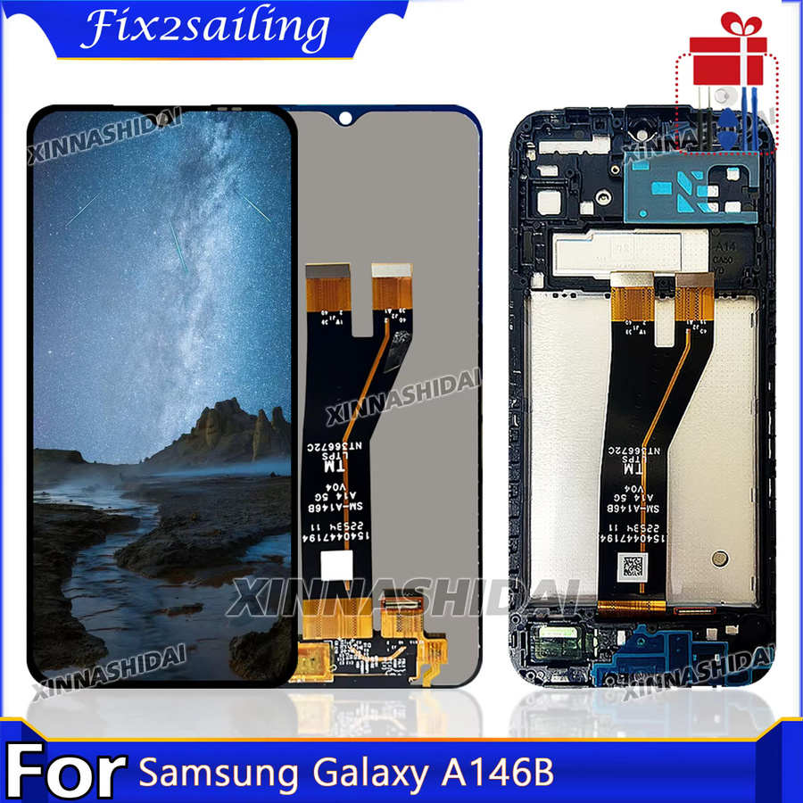 Samsung Galaxy A14 LCD Display mit Touchscreen Digitizer Montage Panel in Schwarz - Bild 3