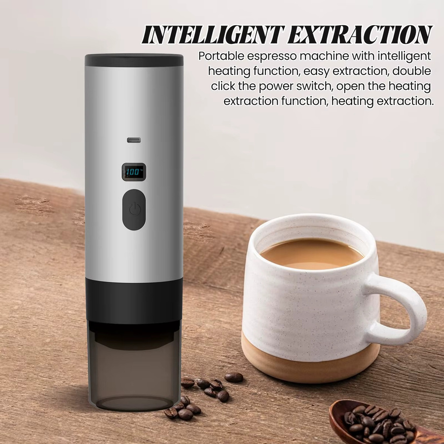 Betuyoo Tragbare Elektrische Kapsel-Kaffeemaschine 3-in-1 Espresso-Kanne in Orange - Bild 4