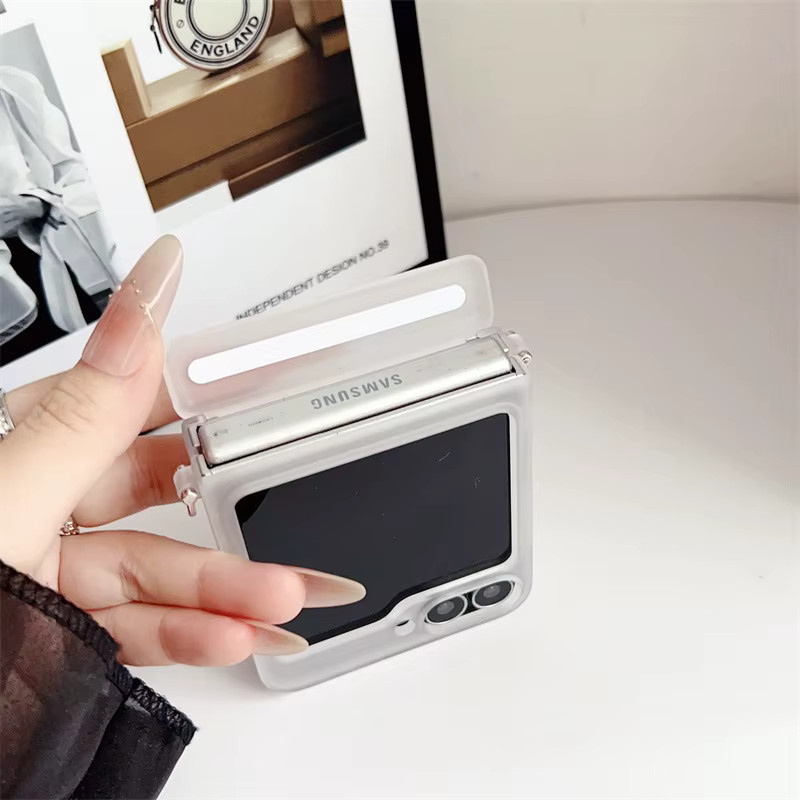 Magnetische Klapp-Schutzhülle für Samsung Galaxy Z Flip 7FE, Z Flip 6, Z Fold 7, Z Fold 6, Z Fold 5 in Transparent Matt mit stoßfestem Hard Cover - Bild 2