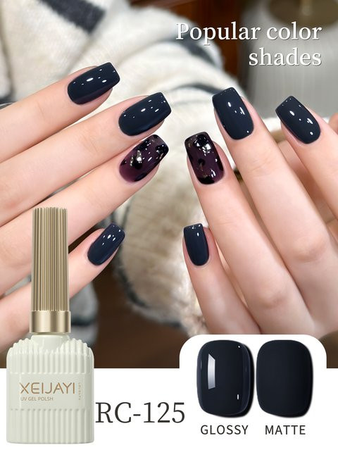XEIJAYI Gel-Nagellack, Blau-Schwarz, 15 ml, glänzend - Bild 1