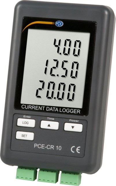 PCE Instruments 3-Kanal Strom Datenlogger PCE-CR 10 in Schwarz - Bild 1
