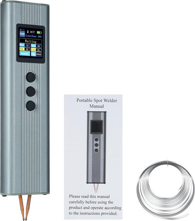 Kkmoon Akku-Punktschweißgerät in Grau mit 2200 mAh Lithium-Akku und 1,33 Zoll TFT-Farbdisplay