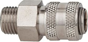 Riegler Schnellverschlusskupplung connect line NW 5 aus Messing in Silber mit G 1/8 AG - Bild 1