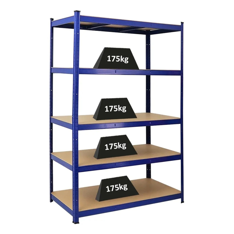 PROREGAL Schwerlastregal Taurus Blau mit verstellbaren Fachböden aus MDF und Metall, H x B x T: 180 x 120 x 60 cm - Bild 2