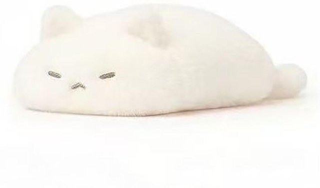 Yiran Health & Beauty Kawaii Faulkatze, Plüsch-Begleiterpuppe, 13cm, Weiß - Bild 1