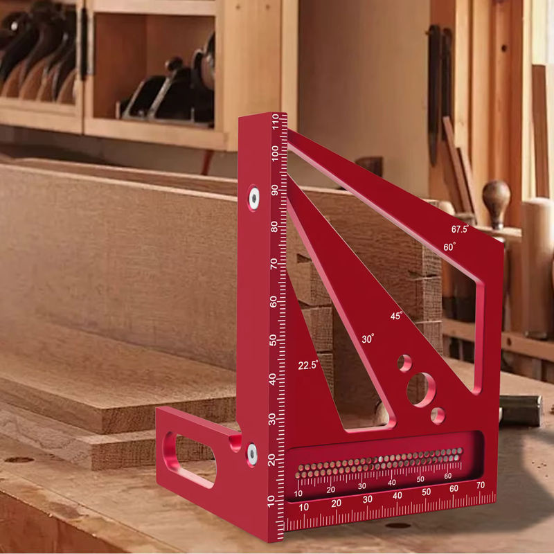 GDART 3D-Anreißnadel aus Aluminium mit T-Typ-Winkelmesser für die Holzbearbeitung, quadratischer Winkelmesser mit 22,5/30/45/60/67,5/90 Grad - Bild 2
