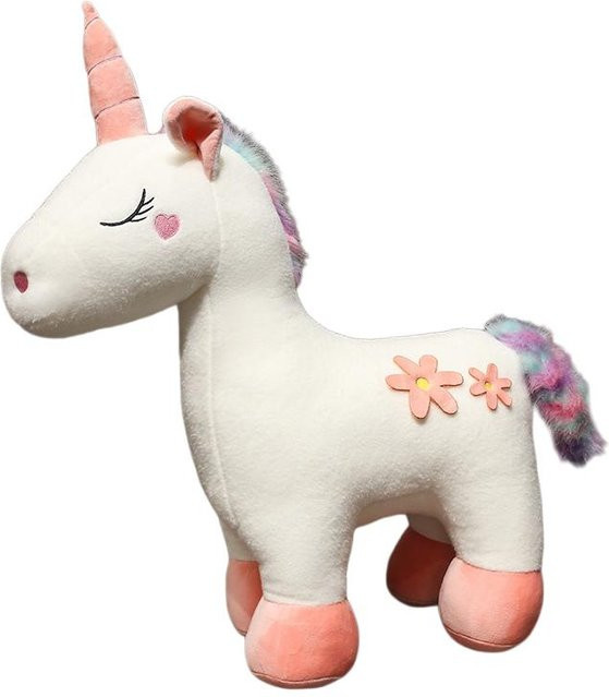 Yiran toy Einhorn Plüschtier, Rosa Grün Weiß, 40cm, ab 14 Jahre - Bild 1