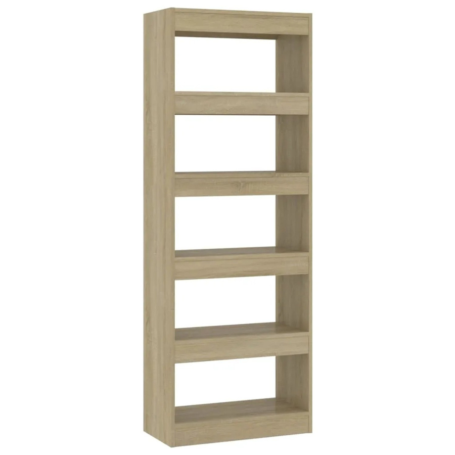 vidaXL Bücherregal und Raumteiler Sonoma-Eiche aus Holzwerkstoff, B/T/H: 60 x 30 x 166 cm - Bild 2