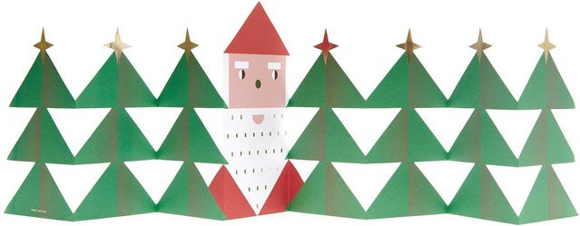 Rico Design Paper Poetry Zickzack-Karte Weihnachtsmann B: 64 cm, H: 16,7 cm - Bild 1