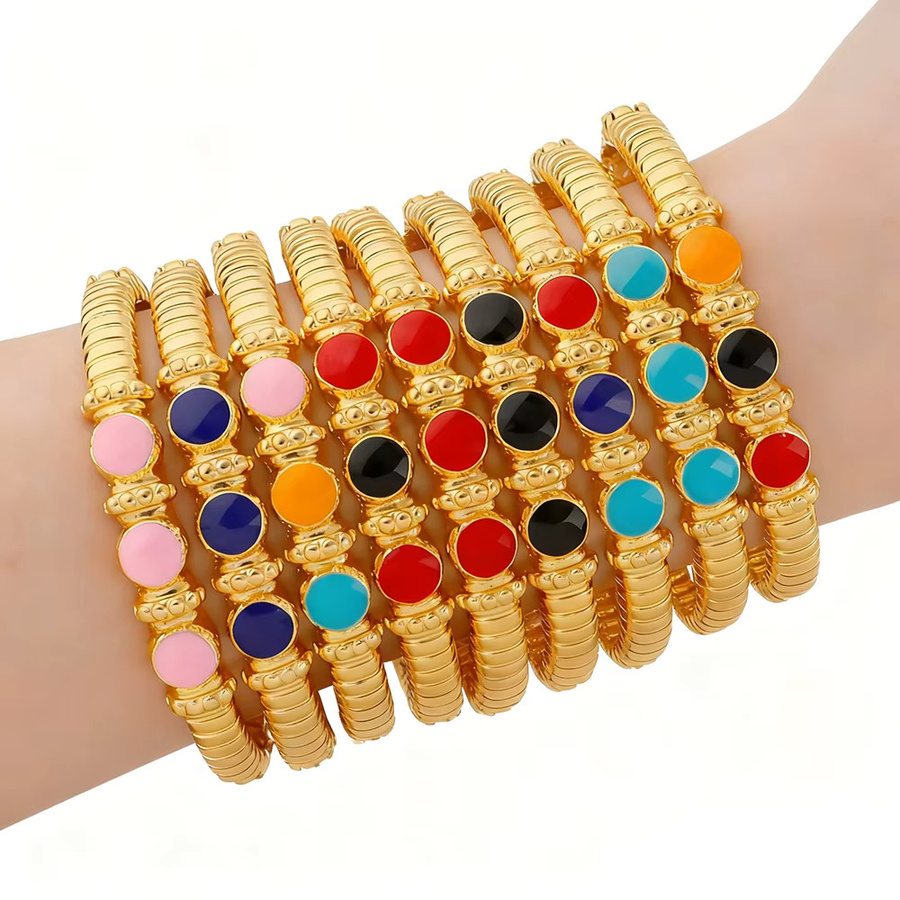 YM Schmuck-Set Ring und Armband, 18k vergoldet, bunt, Kinder - Bild 3