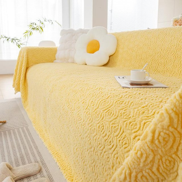 Super Six Plüsch Sofa-Bezug aus Polyester, schlichter Vollbezug als Staubschutz und Anti-Katzenkratzschutz, B/T: 180 x 130 cm - Bild 1
