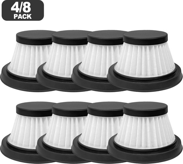 LEENKEA Filterersatz Set für Duck For Vac Compact kabellosen Staubsauger, weiß, 4 oder 8 Stück, waschbar und wiederverwendbar - Bild 1