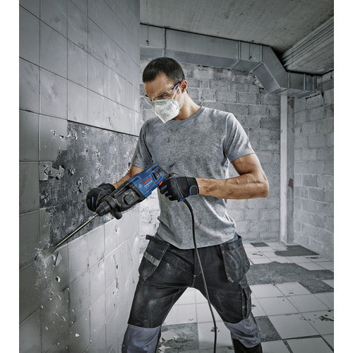 Bosch Professional Bohrhammer GBH 2-21 SDS-Plus mit 720 W und 3-teiligem Bohrer-Set in Blau/Schwarz - Bild 3