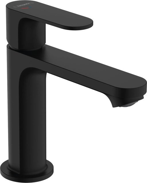 Hansgrohe Waschtisch-Einhebelmischer Rebris S 110 CoolSt in Mattschwarz mit Pop-up-Abfluss und wassersparender Funktion - Bild 1