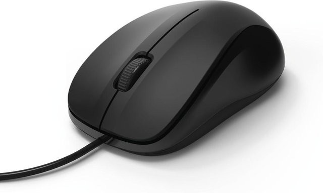 Hama Optische 3-Tasten-Maus MC-300, kabelgebunden, USB-A, Schwarz - Bild 1