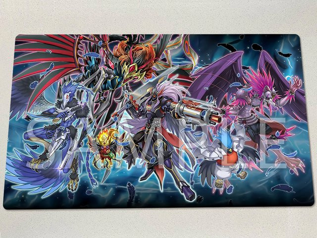 YANFU YuGiOh Spielmatte Blackwing Full Armor Master TCG-Matte, Multicolor, B: 60 cm, T: 35 cm - Bild 1