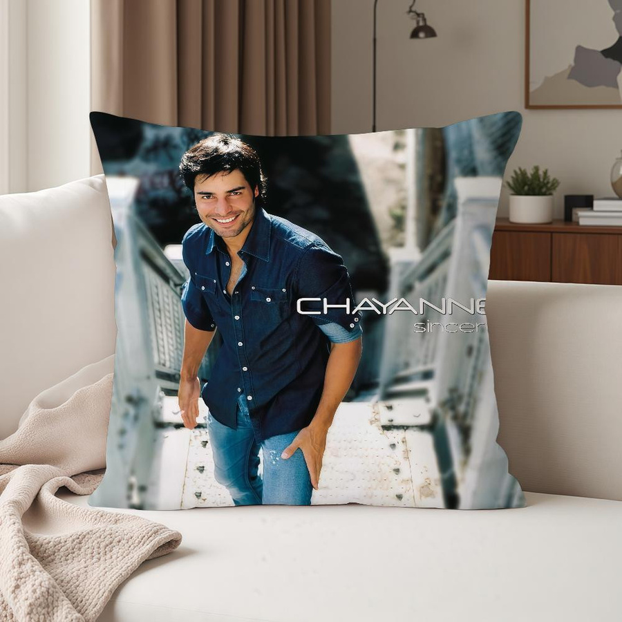Sänger Chayanne Tiempo De Vals Kissenbezug für Schlafzimmer, Wohnzimmer und Auto, B/T/H: 18 x 18 x 0 cm - Bild 1
