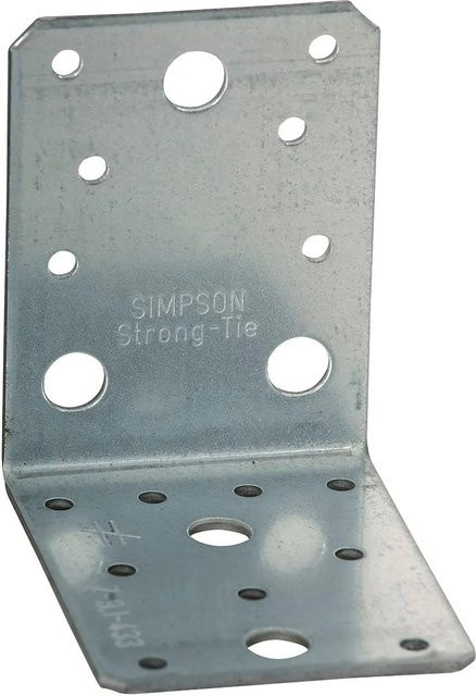 Simpson Winkelverbinder AB ohne Rippe aus feuerverzinktem Stahl, Farbe: Silber, B/T/H: 88 x 88 x 65 mm - Bild 1