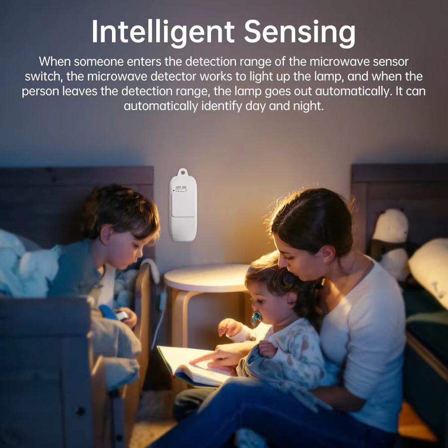 Aideepen Smart Home LED Röhrenleuchte mit Mikrowellen- und Handscan-Induktionssensor, Warmweiß, Farbe: Weiß - Bild 3