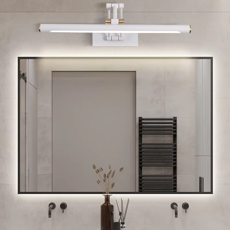 Homocean Moderne LED Wandleuchte in Weiß mit Metallgehäuse und verstellbarem Acryl-Lampenschirm für Badezimmer und Spiegel - Bild 2