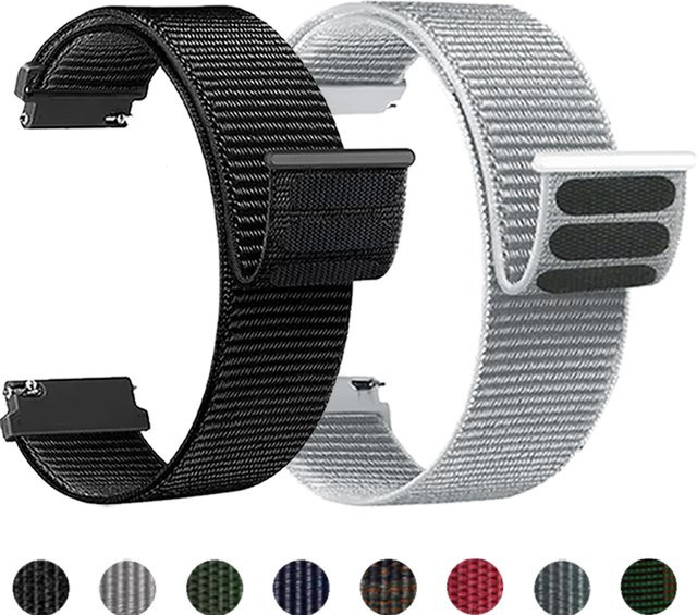 COROS Uhrenarmband Nylon, Schwarz, Unisex, 20/22mm - Bild 1