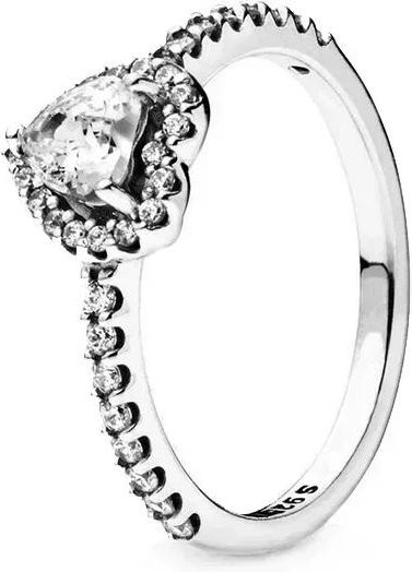 DR-Jewelry Ring 925 Silber, Rotes Herz, Zirkonia, Damen, Ringgröße 16.5 - Bild 1
