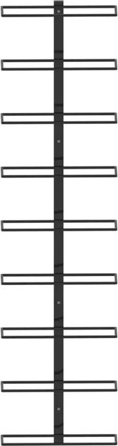 vidaXL Wand-Weinregal aus Metall in Schwarz Matt für 9 Flaschen - Bild 1