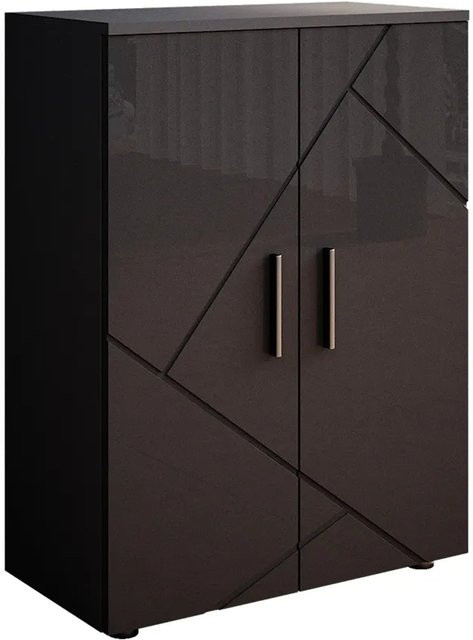 Vicco Midischrank Irma Badezimmerschrank in Anthrazit Hochglanz B/H: 60 x 81 cm - Bild 2