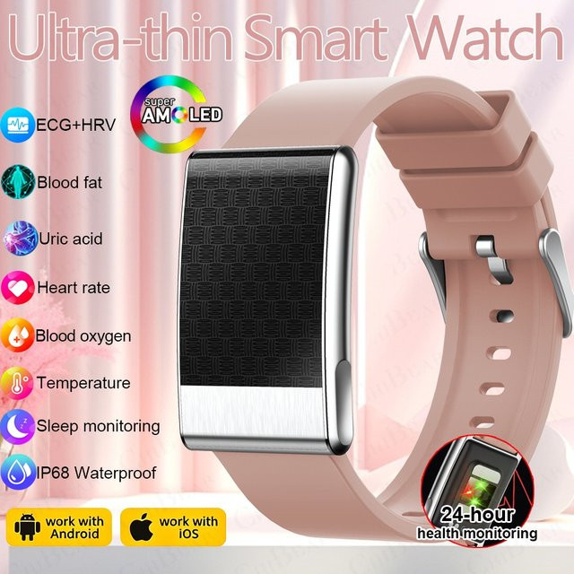 ChiBear Smartwatch, Schwarz, Damen, Bluetooth, Rechteckig - Bild 1