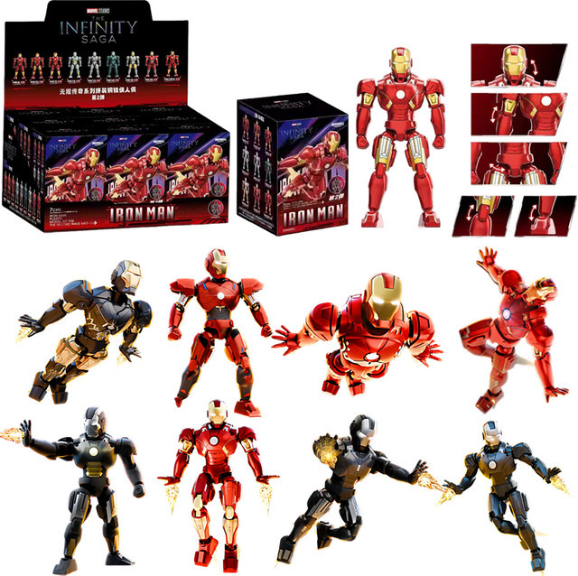Fondjoy Iron Man Avengers Tony Stark Actionfigur, montierte Rüstung, 7-teiliges Set - Bild 1