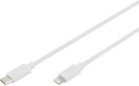 Digitus USB-C auf Lightning Kabel USB 2.0 MFi zertifiziert Weiß 18 cm - Bild 1