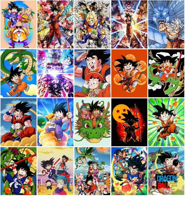 KAYOU Dragon Ball Goku Anime Design Malen nach Zahlen Set mit Leinwand für deine Wanddekoration in Mehrfarbig - Bild 1