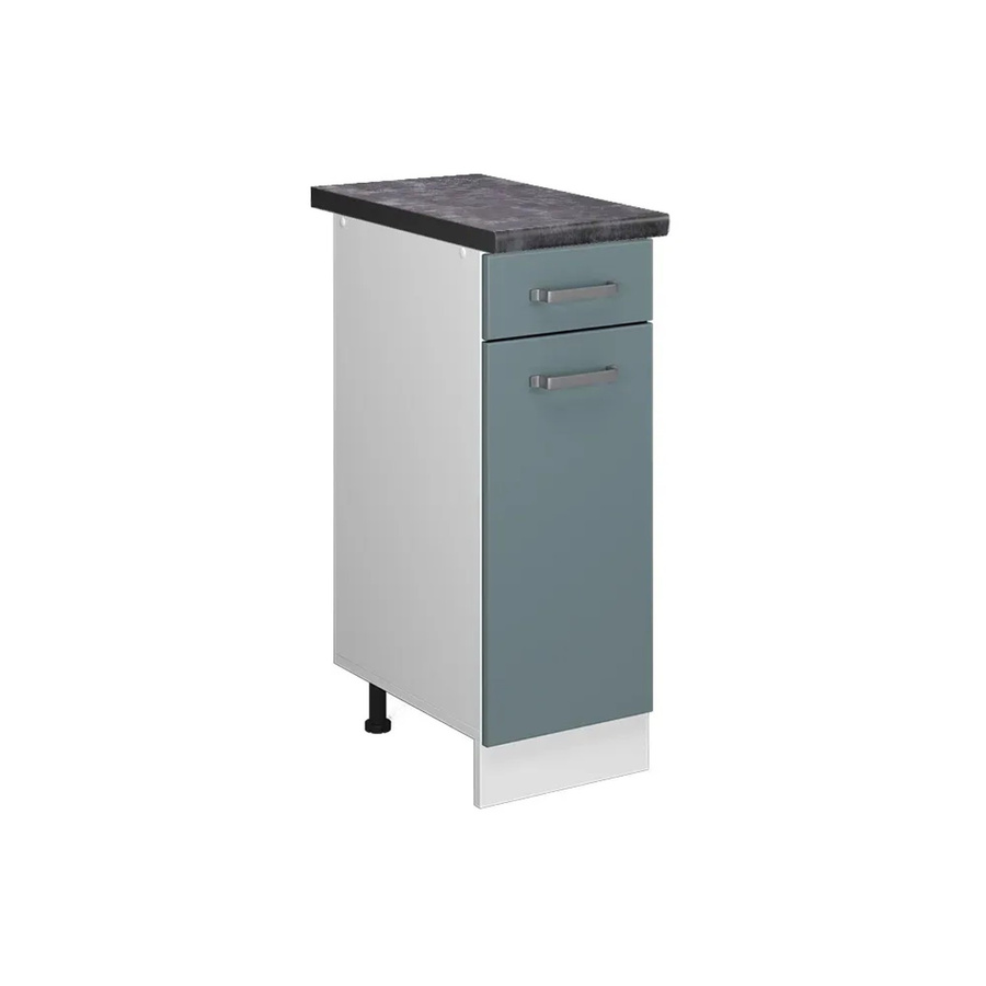 Vicco Küchenunterschrank R-Line Schubladenschrank in Blau-Grau/Weiß/Anthrazit, B: 30 cm, H: 81,6 cm, T: 60 cm - Bild 2