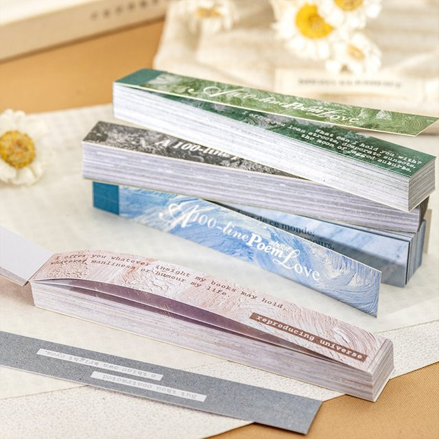 JIANQI Streifen-Aufkleber mit englischen Sätzen, 48 Blatt dekoratives Scrapbooking-Material in Multicolour für Tagebuch und Bastelbedarf - Bild 1