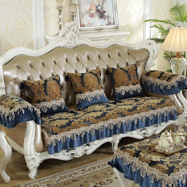 Super Six Jacquard Chenille Sofa Sitzkissen mit Silikon Rutschfest-Beschichtung, B/T/H: 65 x 70 x 18 cm - Bild 1