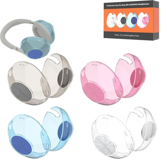 Stoßfeste TPU Schutzhülle für Sony WH-1000XM6 Headset in Transparent - Bild 1