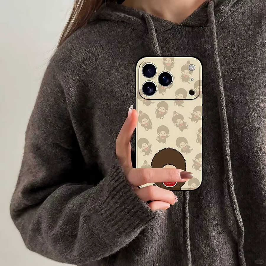 Niedliche M-monchhichiS Handyhülle für Apple iPhone 15, 16, 17 Pro Max und weitere Modelle, Mehrfarbig - Bild 2