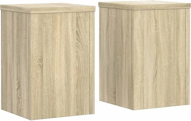 vidaXL Pflanzenständer 2er Set Sonoma Eiche, Farbe Beige, B/T/H: 20 x 20 x 30 cm - Bild 1