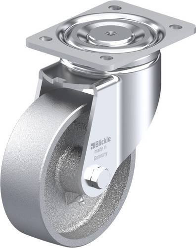 Blickle Lenkrolle 7906 LH-G 150G in Silber aus Stahl mit einem Rad-Durchmesser von 150 mm und einer Tragfähigkeit von maximal 900 kg - Bild 1