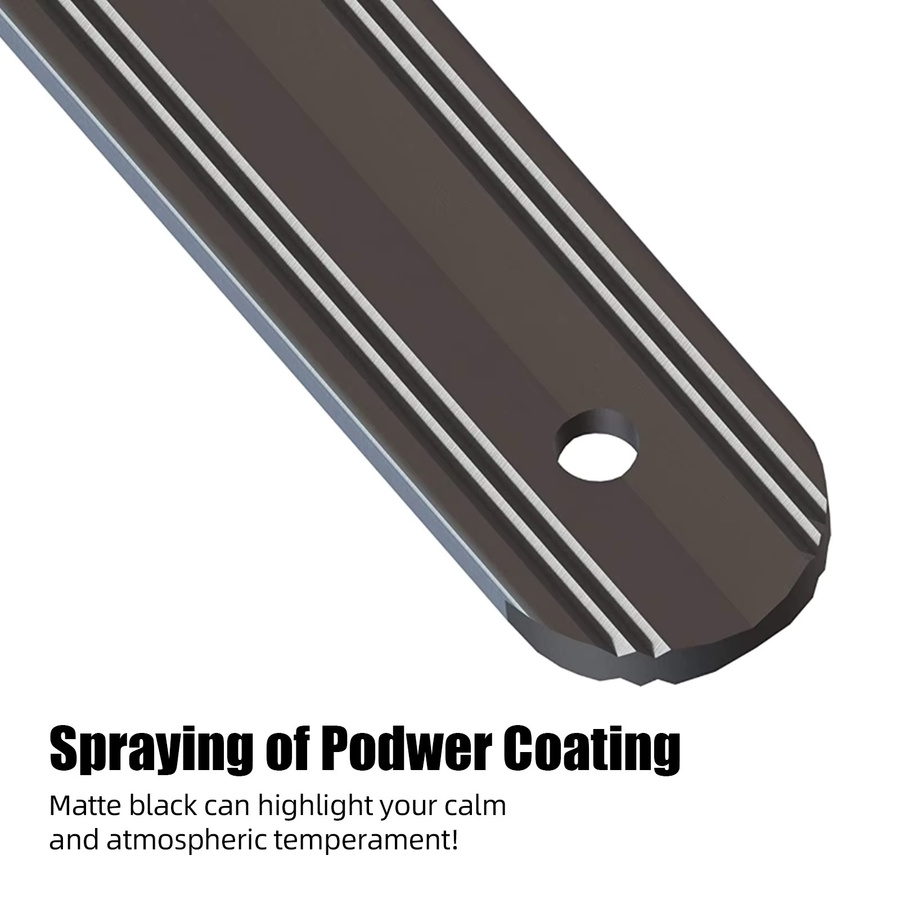 50 Stück Aluminium Deckbaluster schwarz, flach gerillt für Verandageländer und Treppengeländer, Höhe: 82,88 cm, Breite: 2,54 cm, Tiefe: 0,64 cm - Bild 5