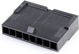 Molex Buchsengehäuse-Kabel Schwarz, 8-polig, Rastermaß: 3 mm, Kunststoff - Bild 1