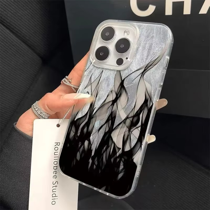 Feuerflamme Handyhülle für iPhone 11 bis iPhone 17 Pro Max Plus in Gold und Multicolour - Bild 2