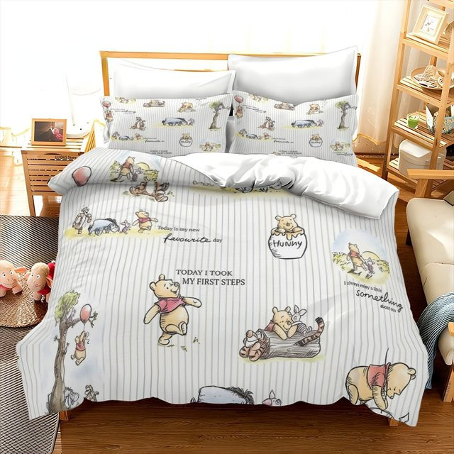 Potdemiel Winnie the Pooh Bettwäsche-Set mit 3D-Druck und Kissenbezug, Mehrfarbig, für Kinder - Bild 1