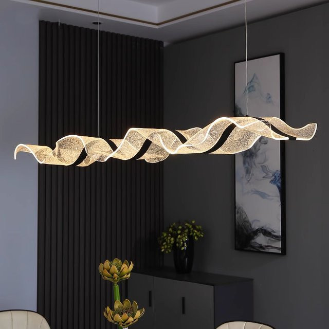 Moderne LED-Pendelleuchte von Joesee für Wohnzimmer und Esszimmer in Warmweiß - Bild 1