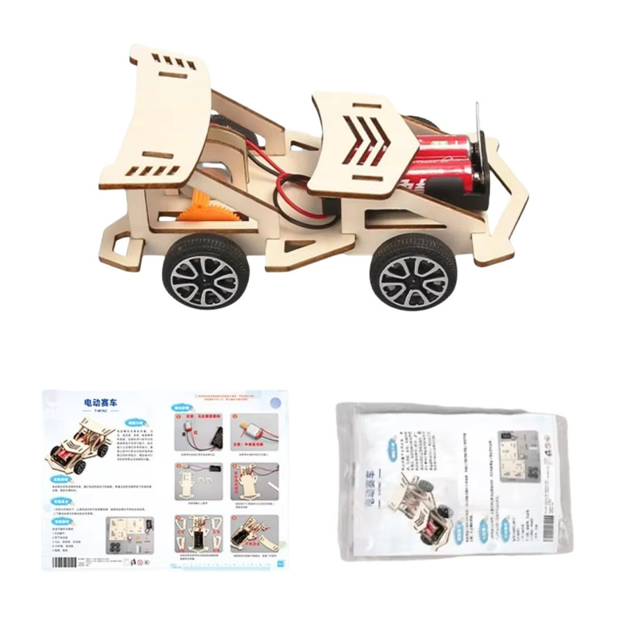 soulbao DIY elektrischer Rennwagen aus Holz, Lernspielzeug - Bild 2