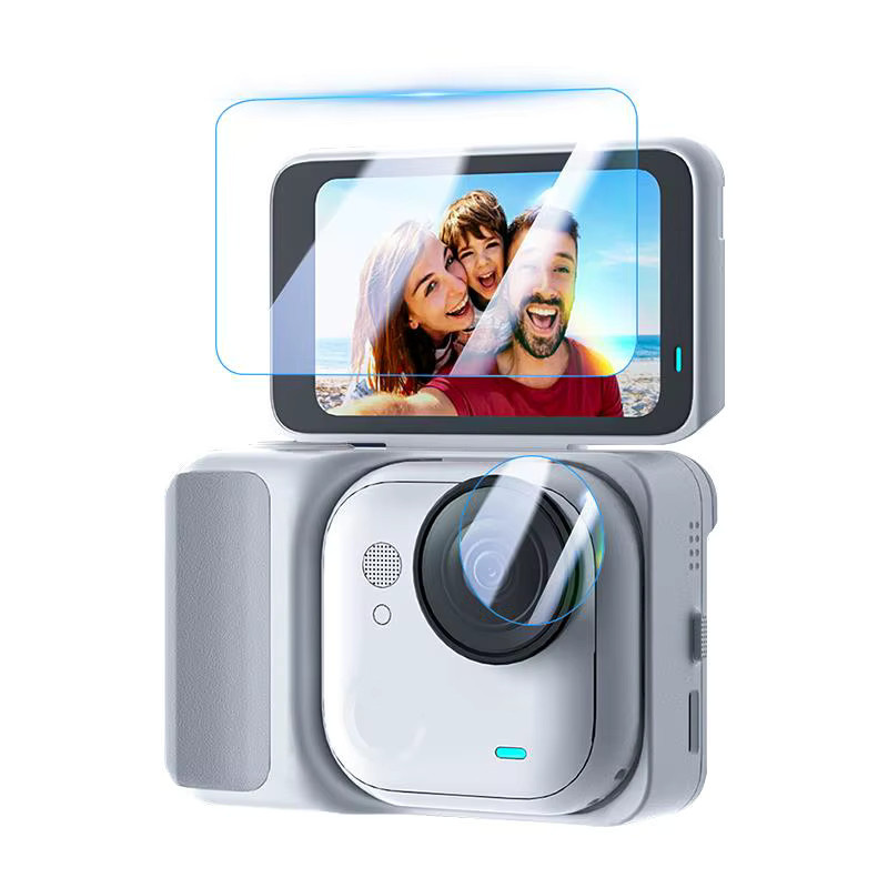 PULUZ 2-in-1 Bildschirm- und gehärtete Glasfolie für die Insta360 GO Ultra Action-Kamera in Transparent - Bild 2